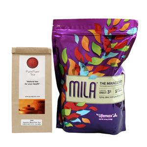 Puer Tea 86g with Mila Chia 454g (35 day supply of chia)